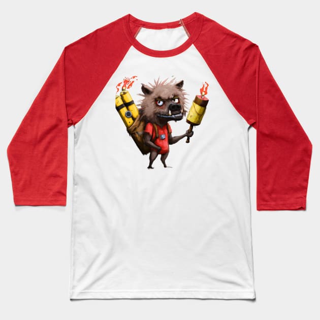 MadHyena Baseball T-Shirt by Lorenzo_Art 